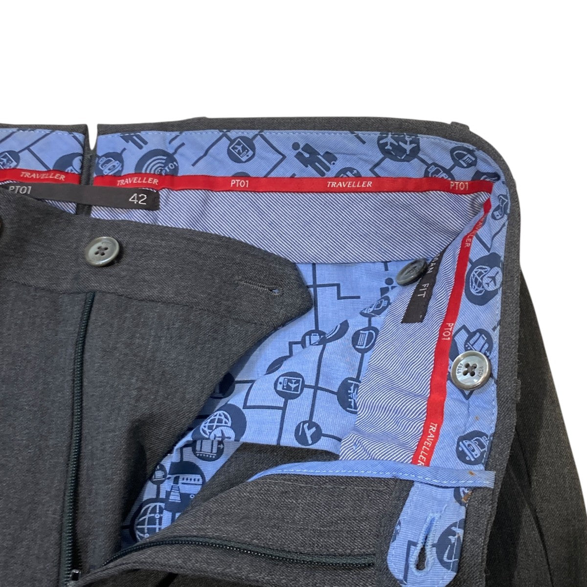 PT01 TRAVELLER GENTLEMAN FITスラックスCOGSTVZA0TVN P036 古着・中古-4枚目のアイテム画像