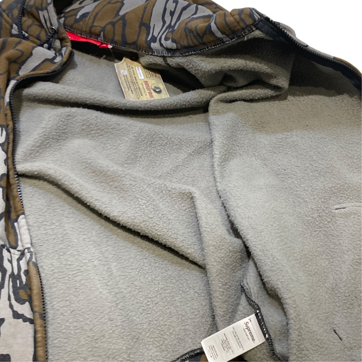 Work Zip Up Hooded Sweatshirt Mossy Oak Trebark CamoTrebark Camoパーカー