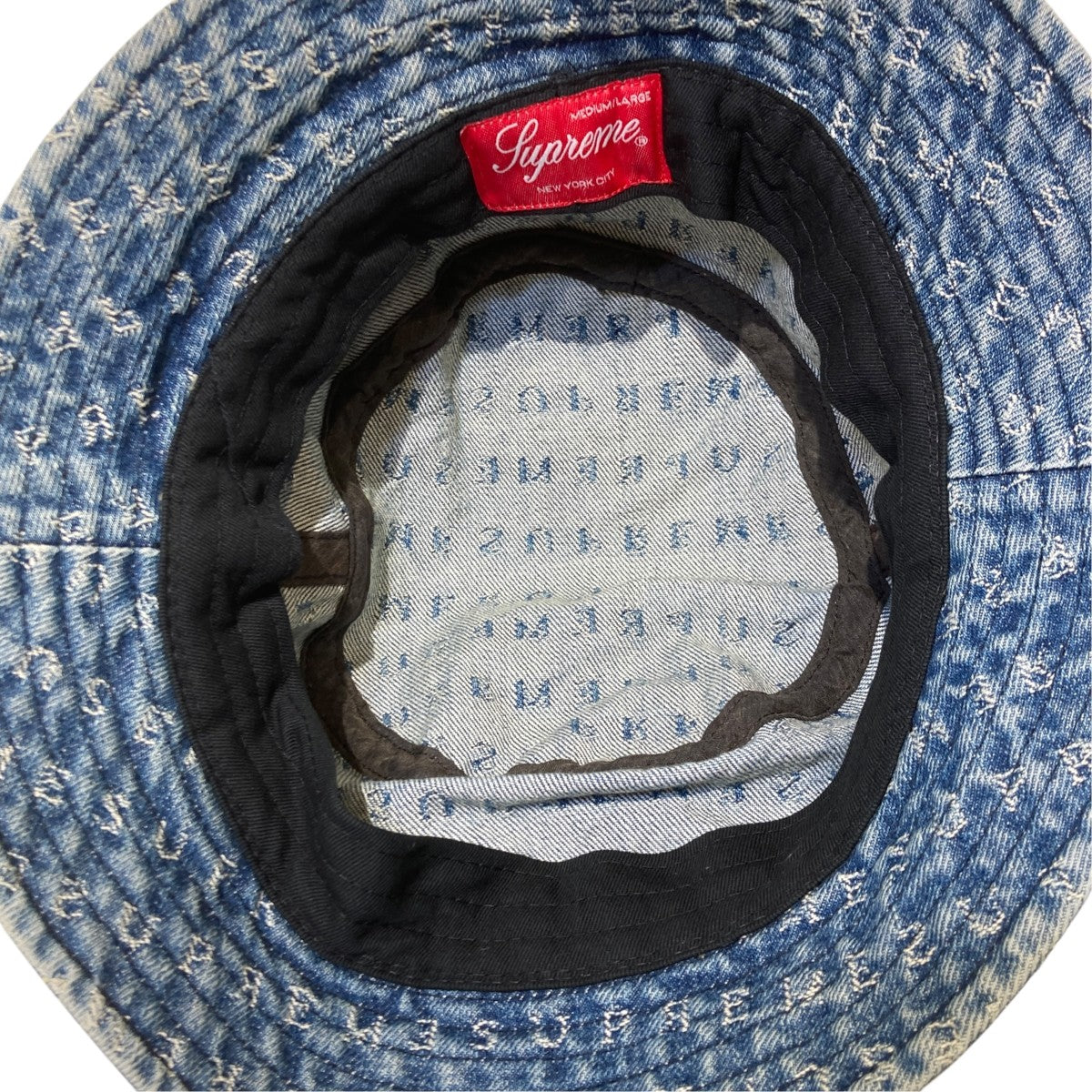 Supreme Jacquard Logos Denim Crusherハット 古着・中古-4枚目のアイテム画像
