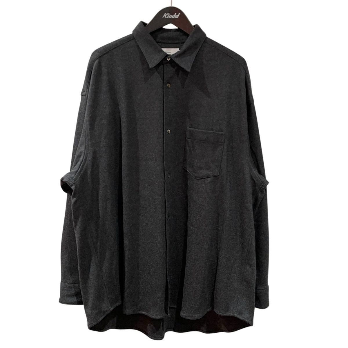 Graphpaper Wool Smooth Flannel Oversized Regular Collar Shirt ￥33，000ウールシャツGU253-50221B 古着・中古-1枚目のアイテム画像
