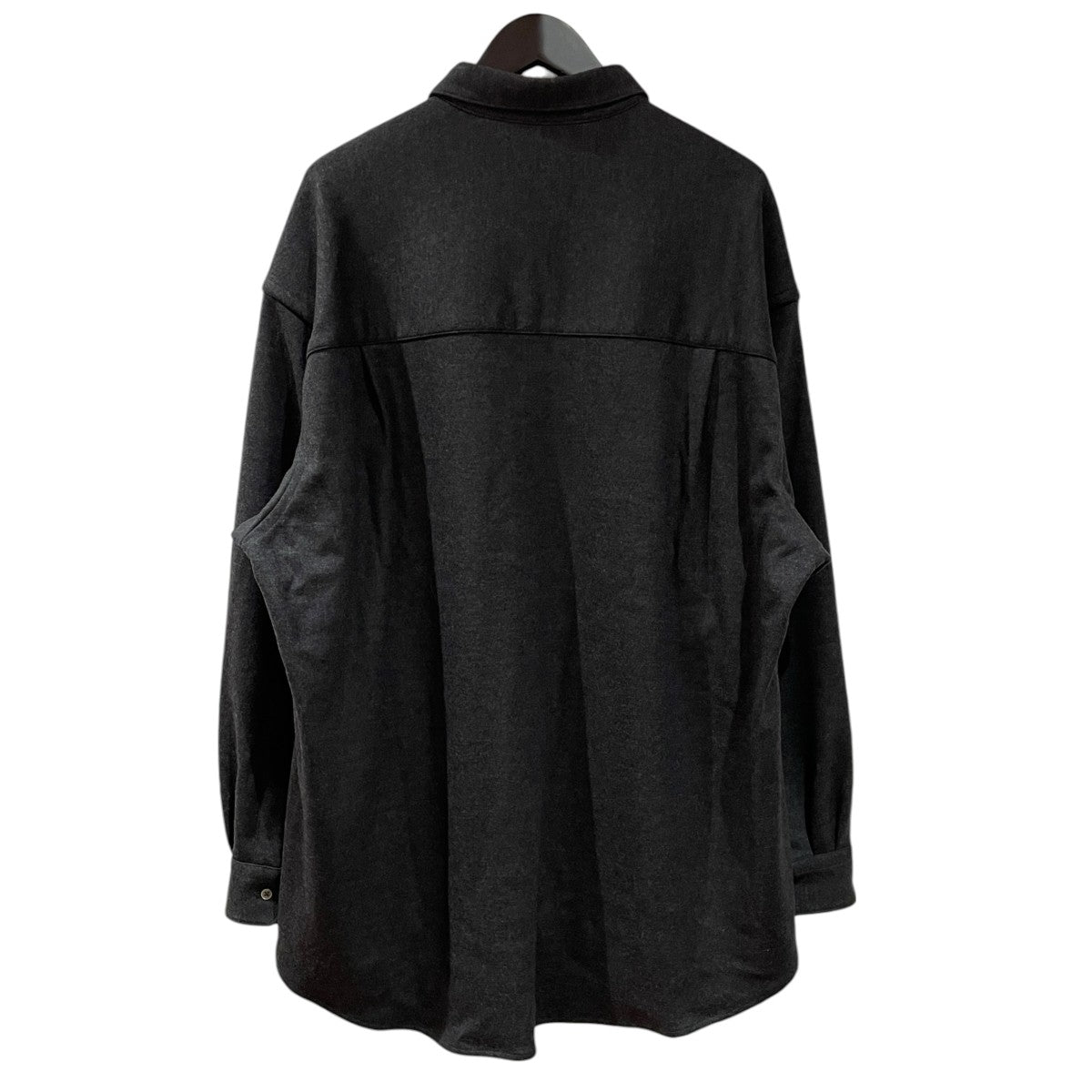 Graphpaper Wool Smooth Flannel Oversized Regular Collar Shirt ￥33，000ウールシャツGU253-50221B 古着・中古-2枚目のアイテム画像