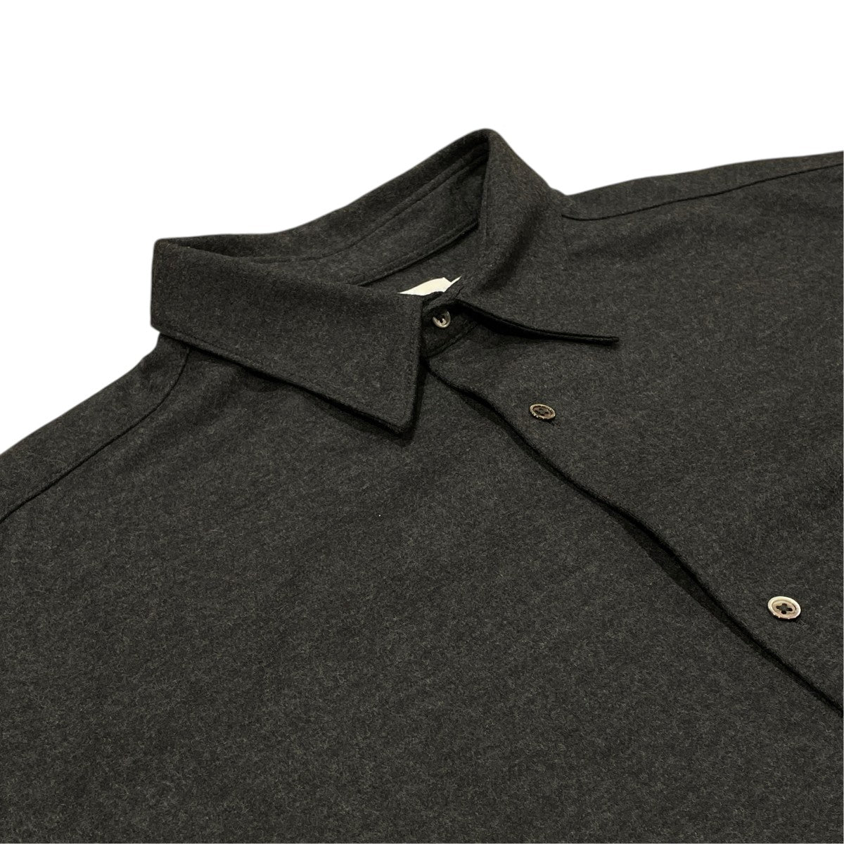 Graphpaper Wool Smooth Flannel Oversized Regular Collar Shirt ￥33，000ウールシャツGU253-50221B 古着・中古-3枚目のアイテム画像