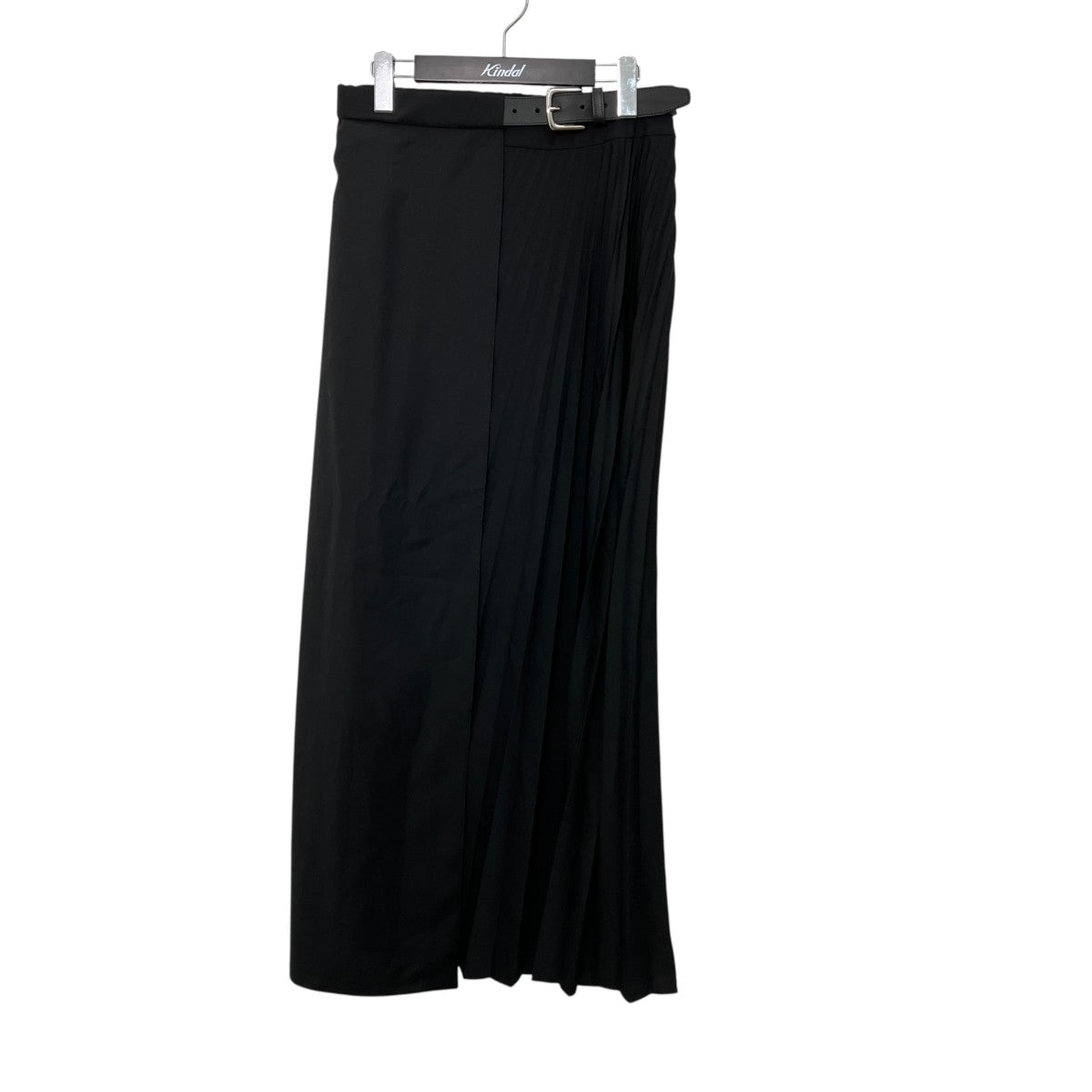 tibi Tropical Wool Pleated Leather Belt Maxi SkirtプリーツスカートW123TW5290 古着・中古-1枚目のアイテム画像