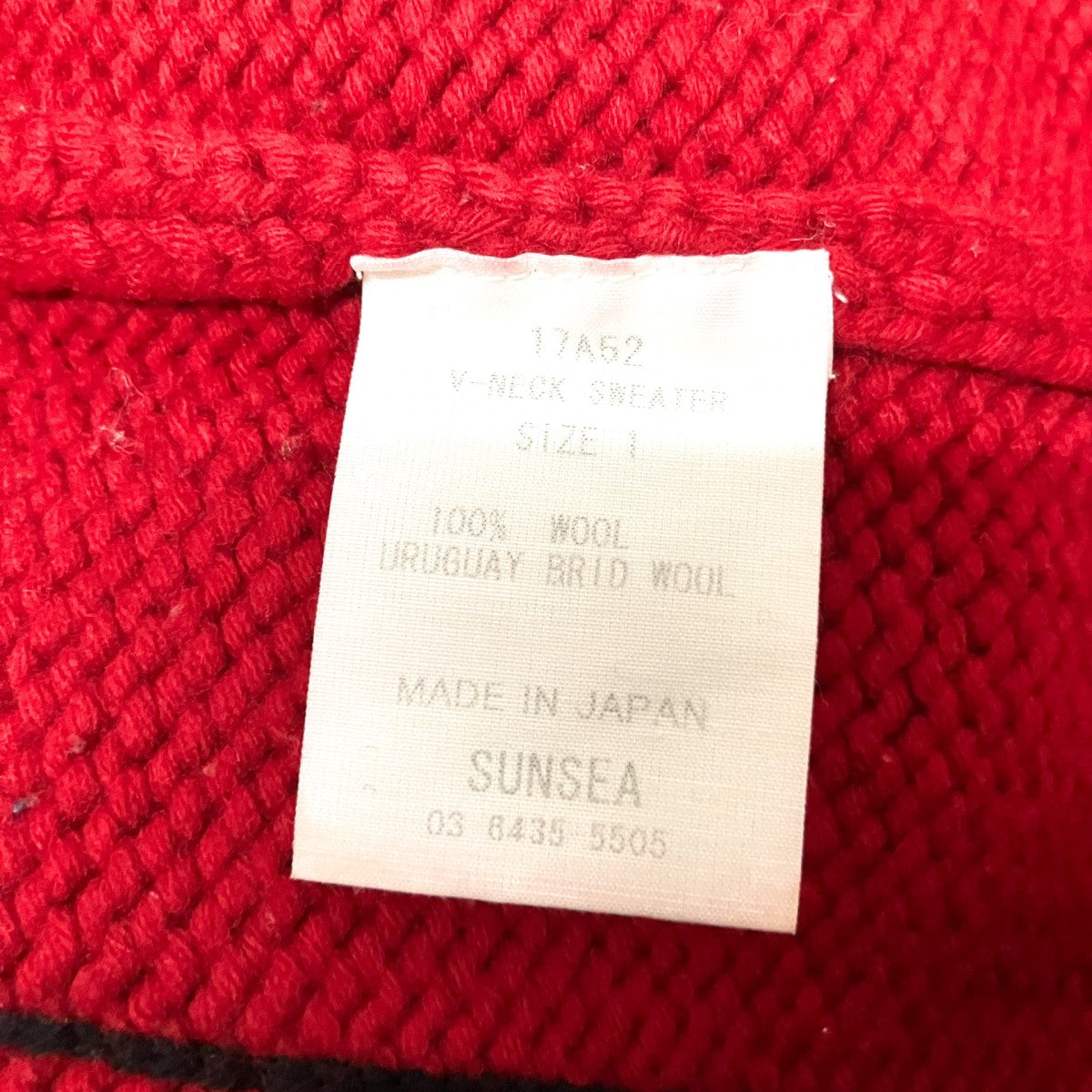 SUNSEA 17AWV-NECK SWEATERVネックニット17A52 古着・中古-4枚目のアイテム画像