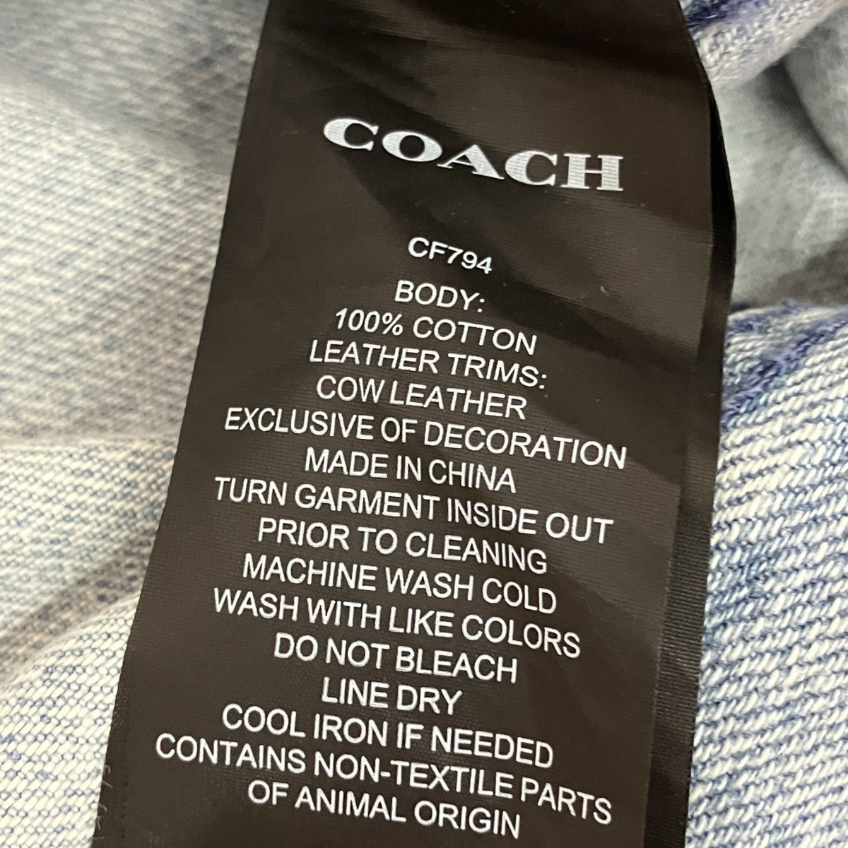 COACH デニムジャケットCF794 古着・中古-6枚目のアイテム画像