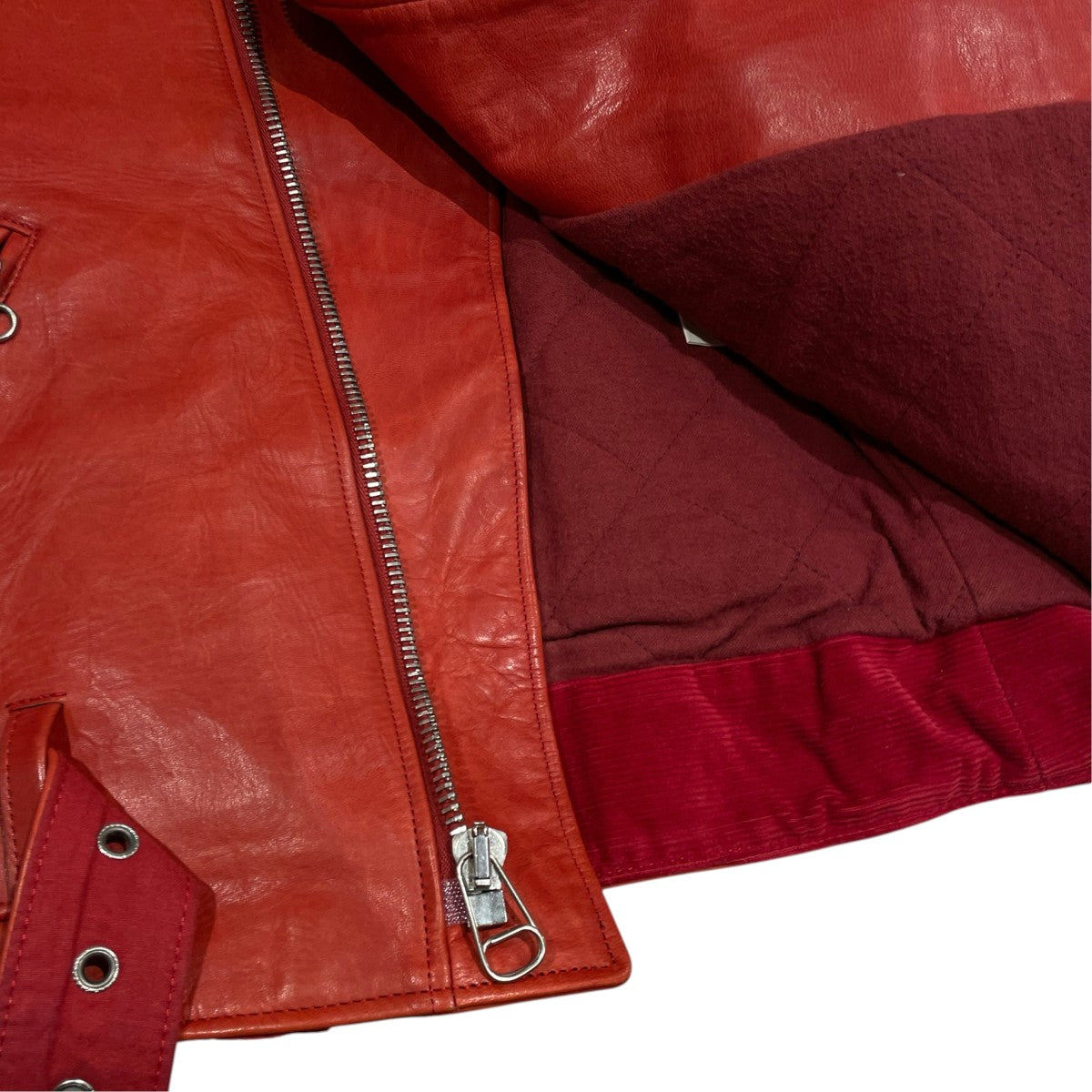 UNUSED Horse leather Riders jacketダブルライダースジャケットUS0590 古着・中古-4枚目のアイテム画像