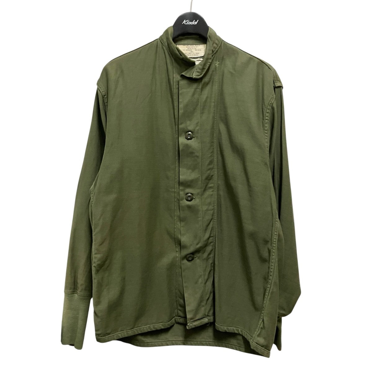 US ARMY 70s LINER SHIRT CHEMICAL PROTECTIVE COTTON SATEENミリタリーシャツOG 107 古着・中古-1枚目のアイテム画像