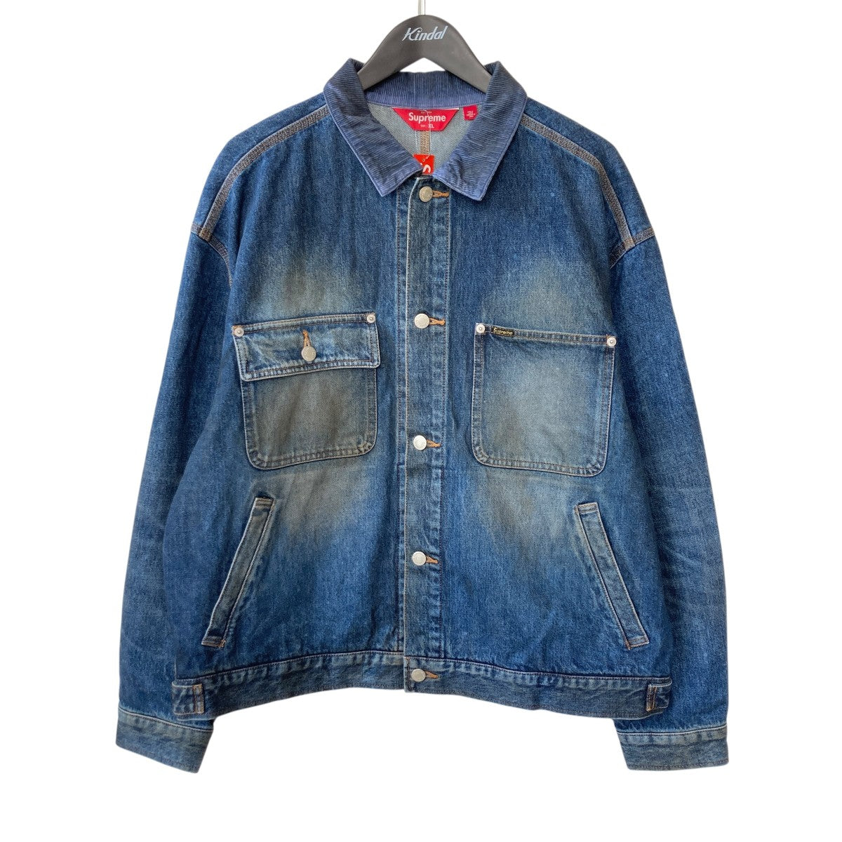 Supreme 25AWDistressed Selvedge Trucker Jacket WASHED INDIGOデニムジャケットFW25J3 古着・中古-1枚目のアイテム画像