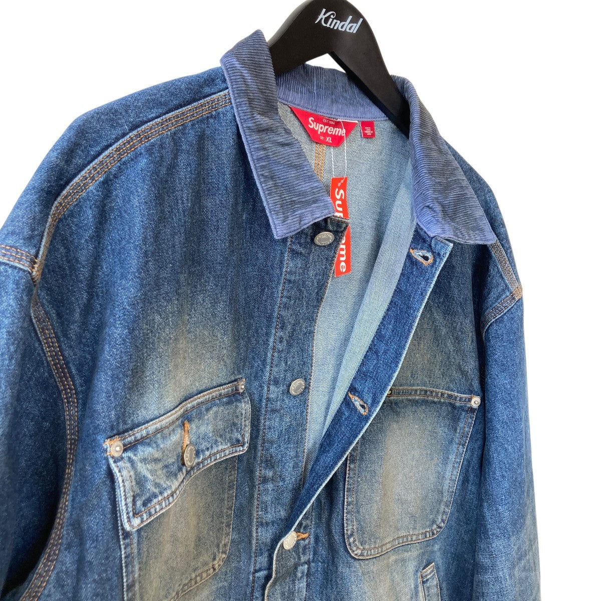 Supreme 25AWDistressed Selvedge Trucker Jacket WASHED INDIGOデニムジャケットFW25J3 古着・中古-3枚目のアイテム画像