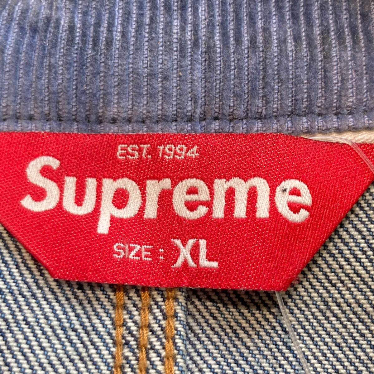 Supreme 25AWDistressed Selvedge Trucker Jacket WASHED INDIGOデニムジャケットFW25J3 古着・中古-4枚目のアイテム画像