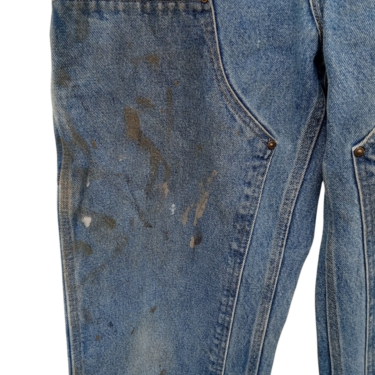 CarHartt LOOSE ORIGINAL FIT DENIM PAINTER PANTS DOUBLE KNEEペインターパンツB73DST 古着・中古-5枚目のアイテム画像