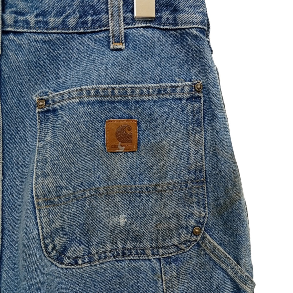 CarHartt LOOSE ORIGINAL FIT DENIM PAINTER PANTS DOUBLE KNEEペインターパンツB73DST 古着・中古-9枚目のアイテム画像