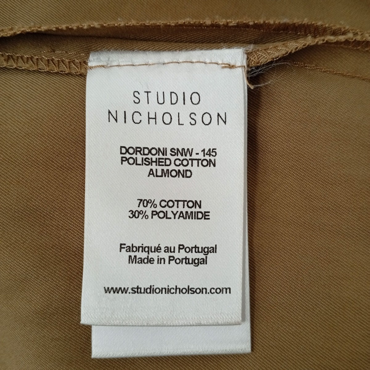STUDIO NICHOLSON DORDONIパンツSNW-145 古着・中古-5枚目のアイテム画像
