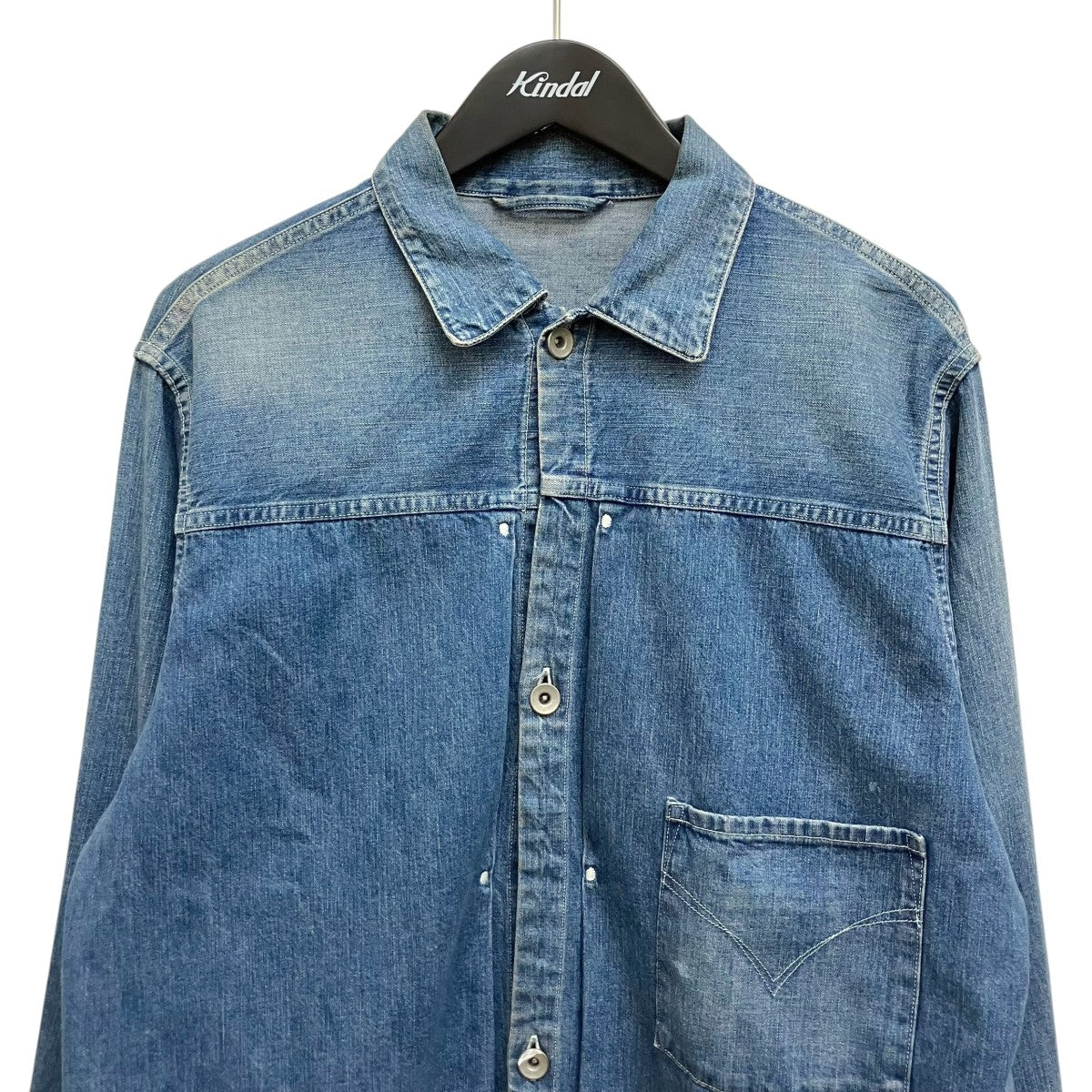 MAATEE＆SONS 24SS LIGHT OZ DENIM PLEATED BLOUSE MT4103-0908B 古着・中古-3枚目のアイテム画像