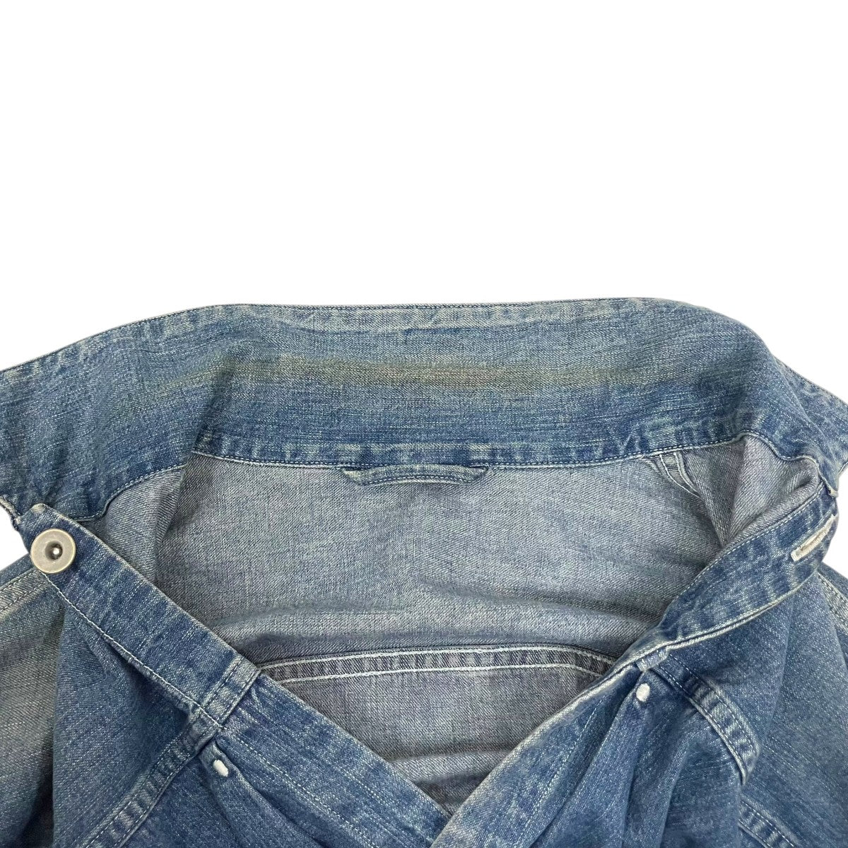 MAATEE＆SONS 24SS LIGHT OZ DENIM PLEATED BLOUSE MT4103-0908B 古着・中古-6枚目のアイテム画像
