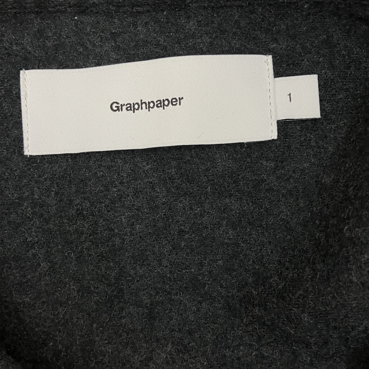 Graphpaper 25AWWool Smooth Flannel Oversized Band Collar Shirt長袖シャツGU253-50222B 古着・中古-5枚目のアイテム画像