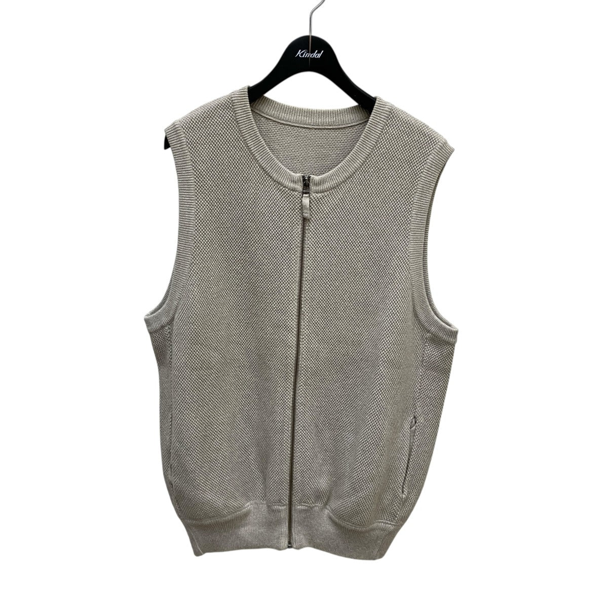 Moss Stitch Zip Vestベスト2201-003