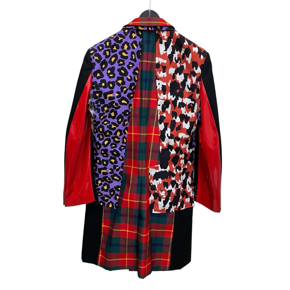COMME des GARCONS HOMME PLUS PF-J001 AD2020チェック×レオパード×カモフラパッチワークコート 古着・中古-3枚目のアイテム画像
