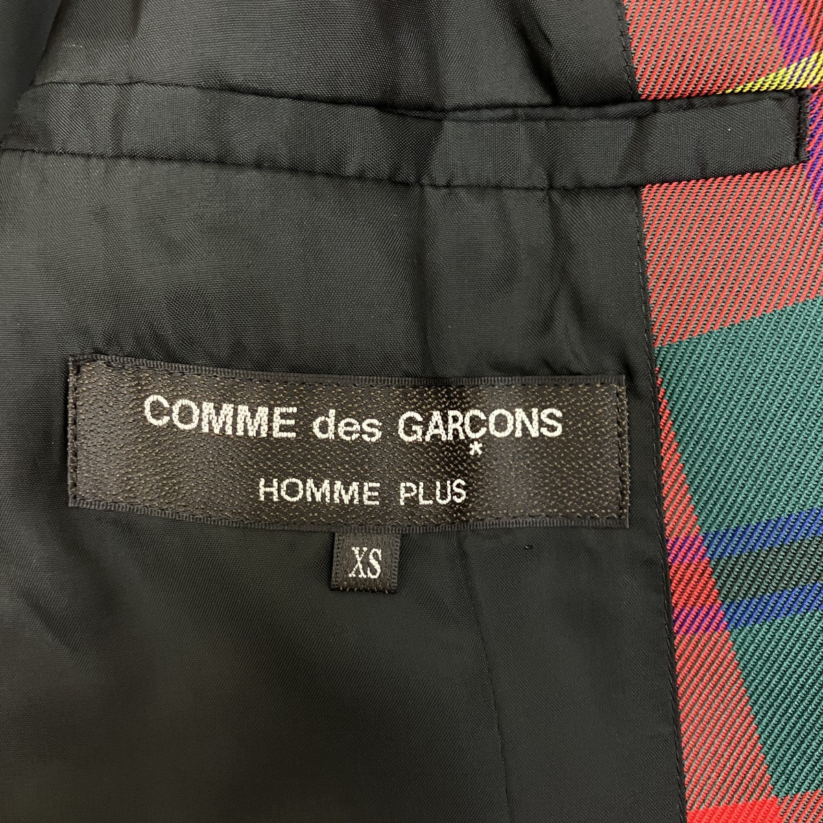 COMME des GARCONS HOMME PLUS PF-J001 AD2020チェック×レオパード×カモフラパッチワークコート 古着・中古-7枚目のアイテム画像