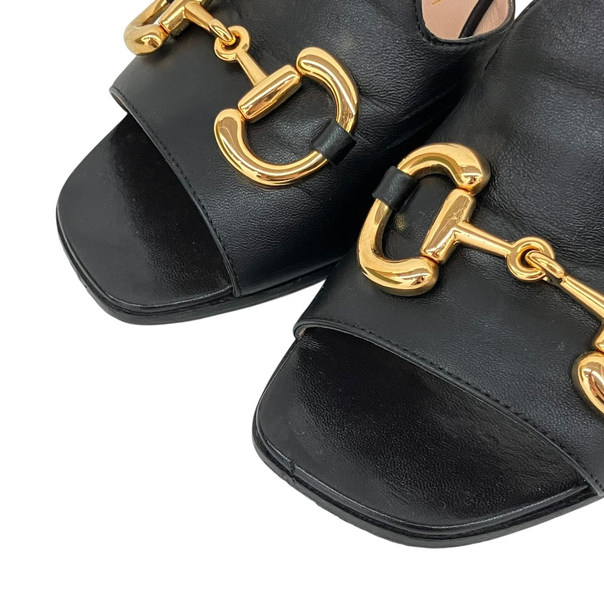 GUCCI(グッチ) ヒールサンダル ブラック サイズ 38(25cm相当）｜【公式
