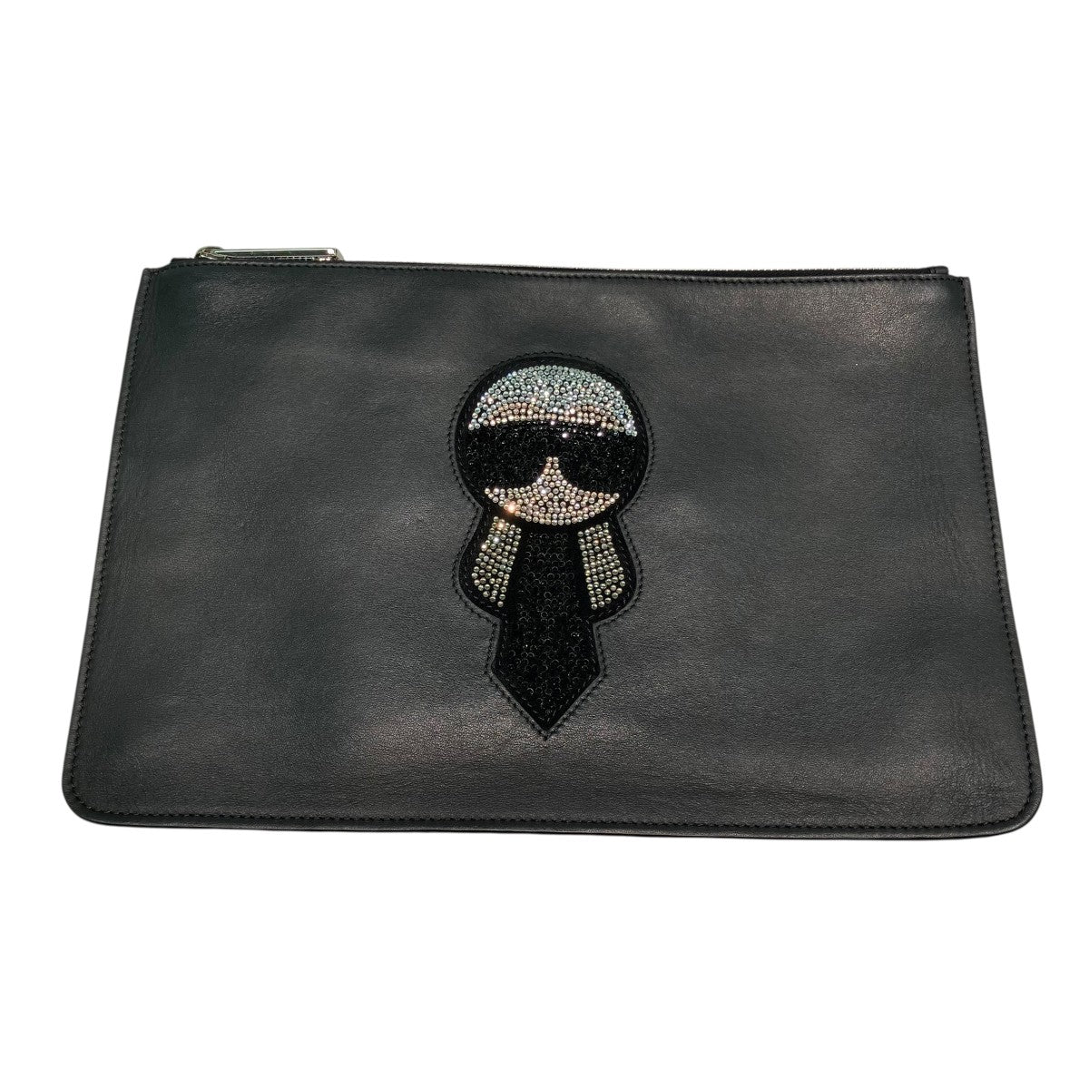 FENDI カール ラガー フェルドクラッチバッグZN0078-3IT 古着・中古-1枚目のアイテム画像