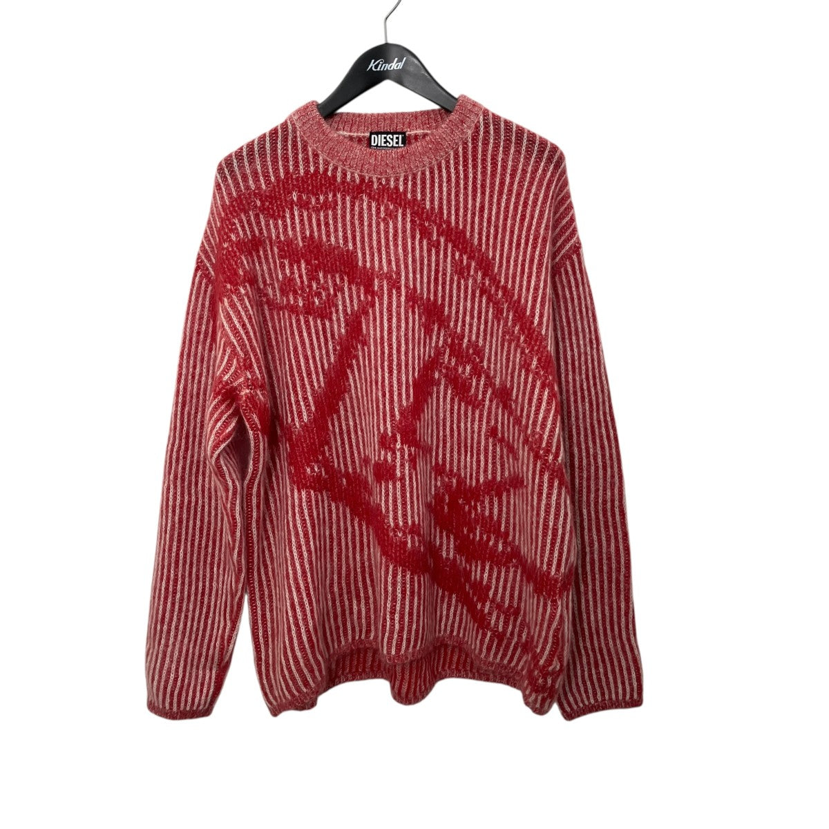 DIESEL abstract-knit ribbed jumperクルーネックニットA09481 古着・中古-1枚目のアイテム画像