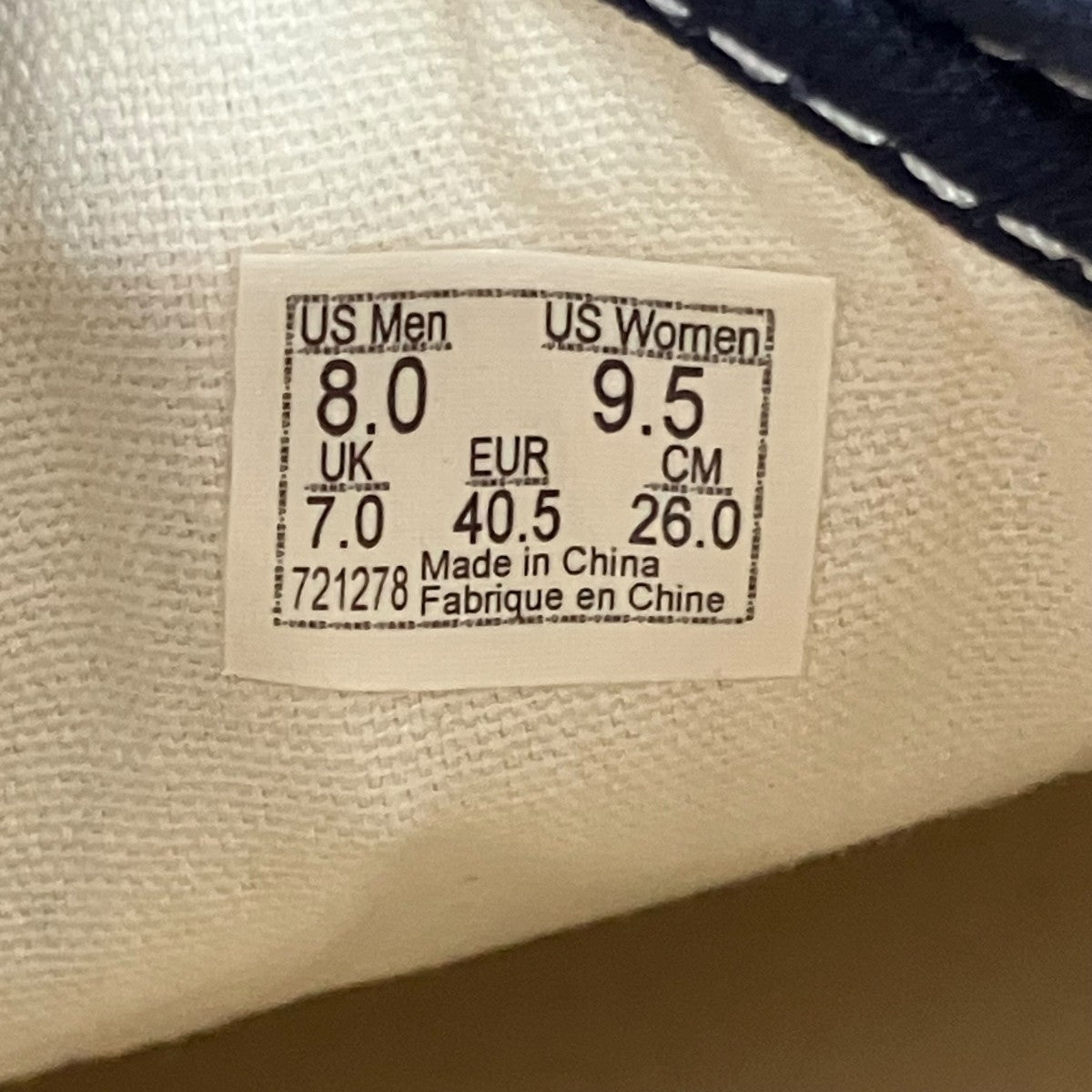 VANS PREMIUM AUTHENTIC REISSUE 44ローカットスニーカー721278 古着・中古-10枚目のアイテム画像