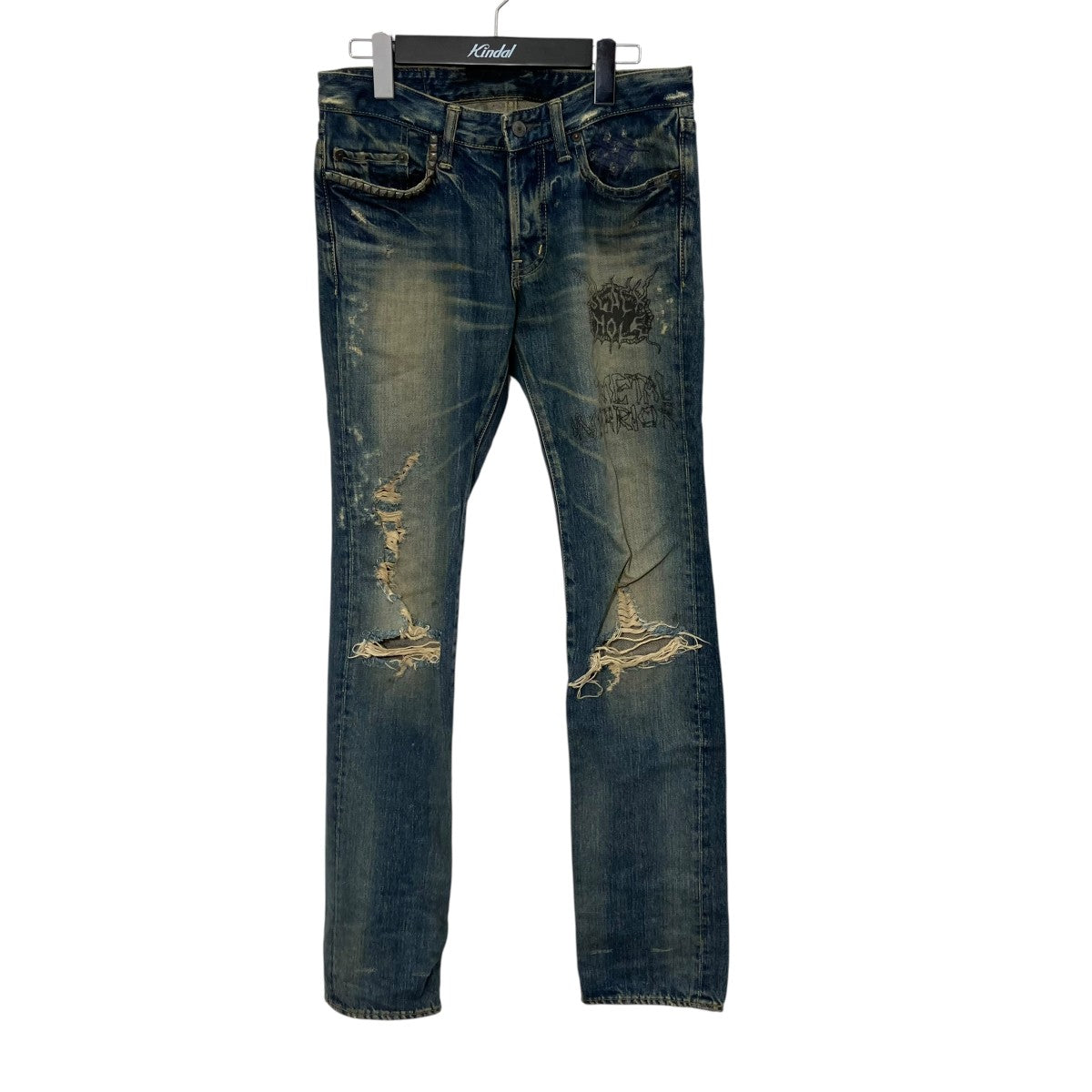 Hysteric Glamour スタッズ ペイントデニムパンツ 古着・中古-1枚目のアイテム画像