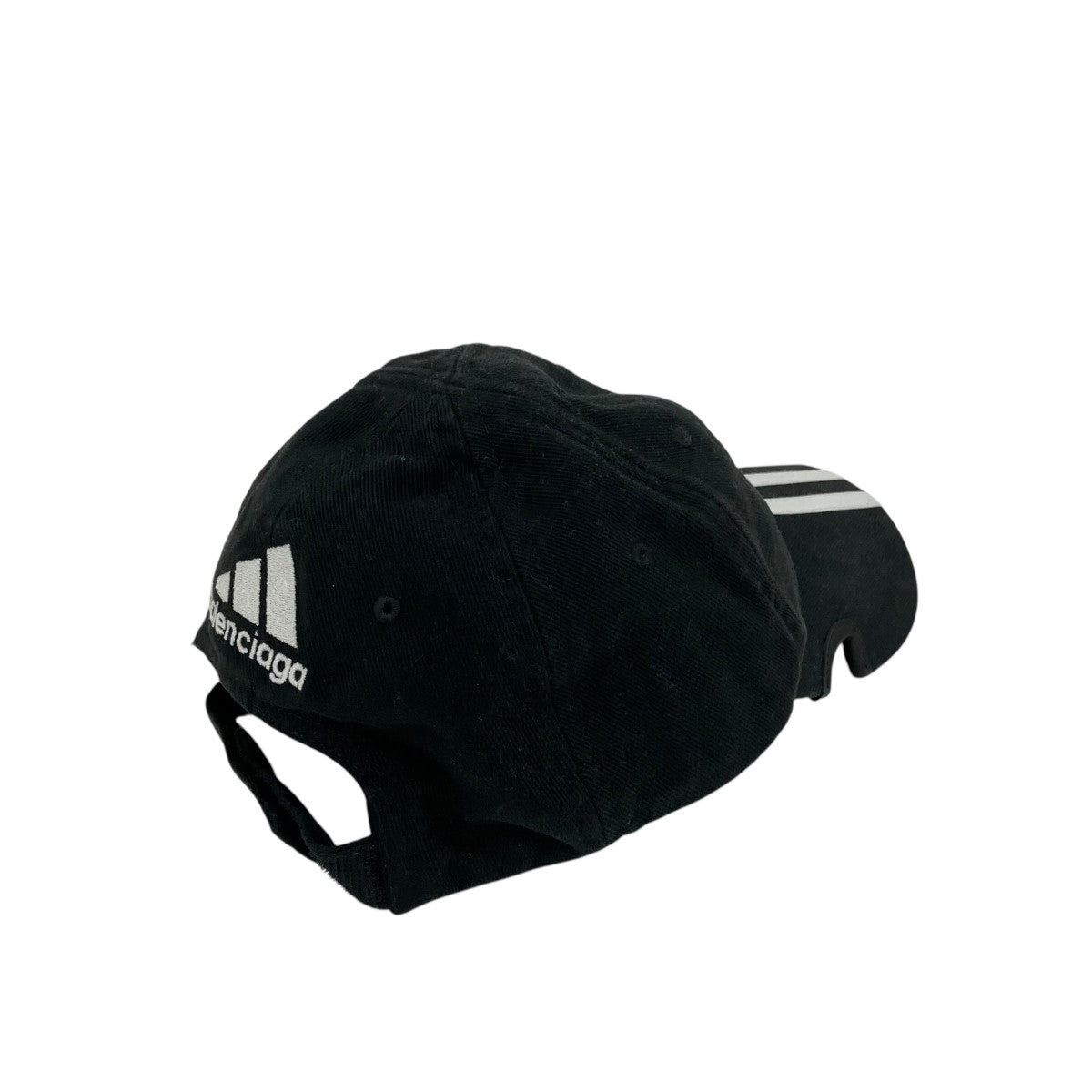 BALENCIAGA×adidas ロゴストライプベースボールキャップ712160 古着・中古-2枚目のアイテム画像