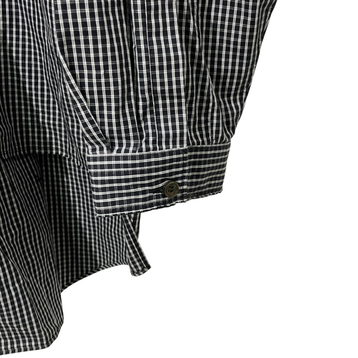 BLACK COMME des GARCONS チェック長袖シャツ1O-B010 古着・中古-4枚目のアイテム画像