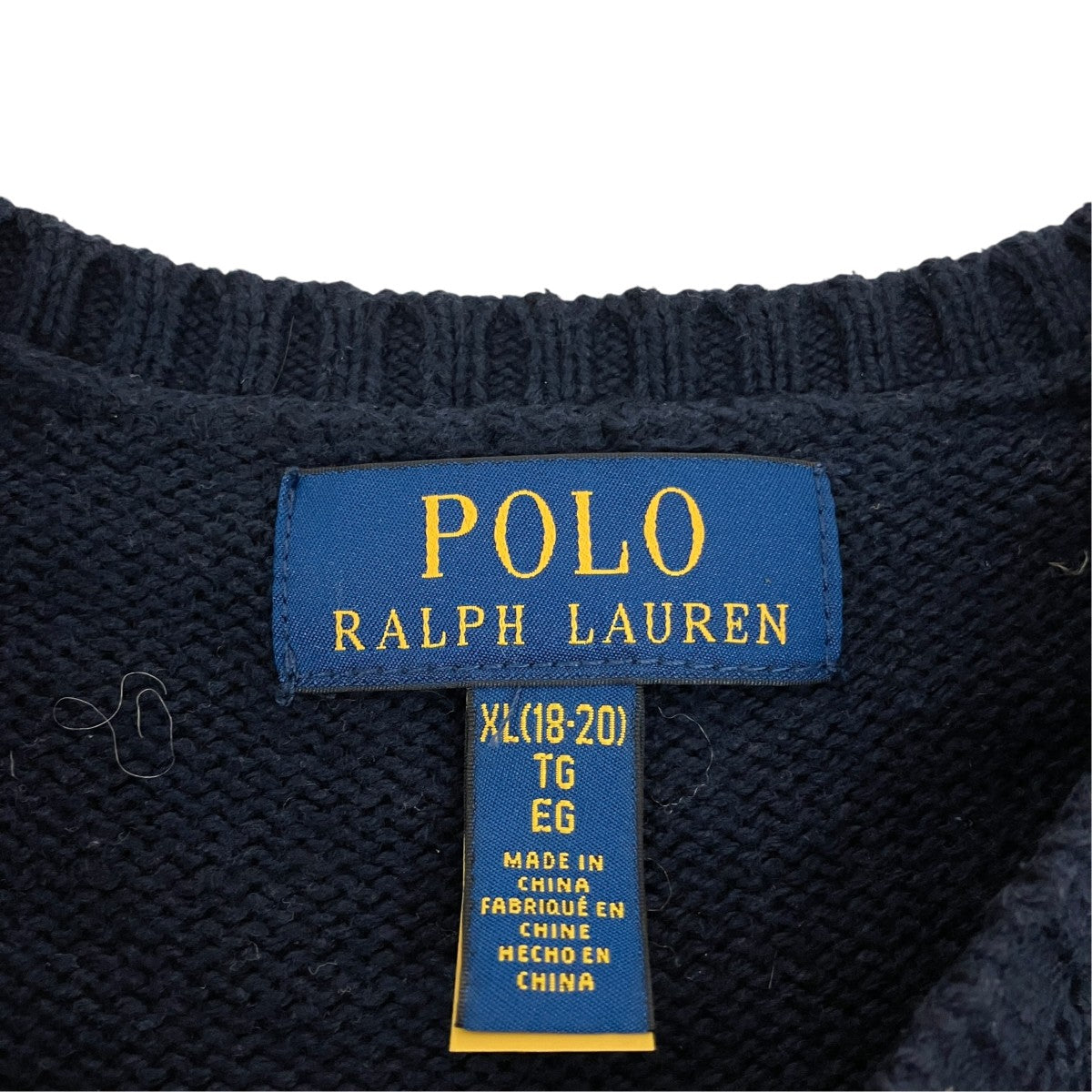 POLO RALPH LAUREN ポロベアクルーネックニット 古着・中古-5枚目のアイテム画像