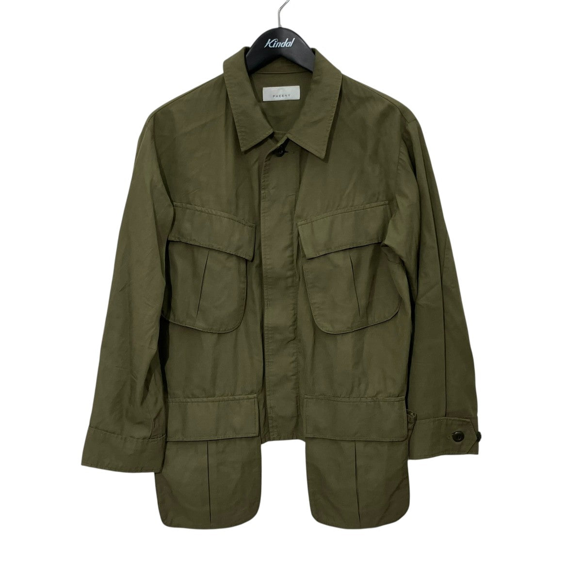 PHEENY Rayon cotton twill short fatigue jacketシャツジャケットPS19-BL01 古着・中古-1枚目のアイテム画像