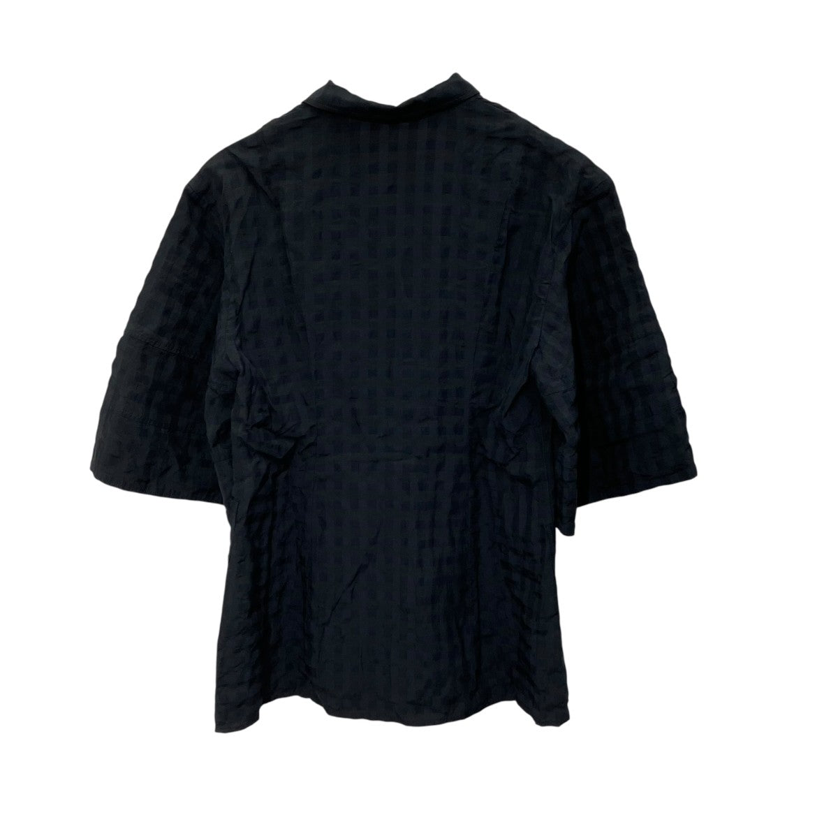 GINGHAM CHECK DOME SLEEVE SHIRTギンガムチェック半袖シャツ14122-4282