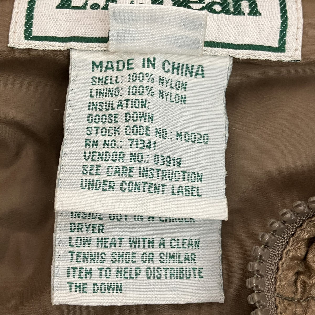 L．L．Bean 90sダウンジャケットM0020 古着・中古-9枚目のアイテム画像