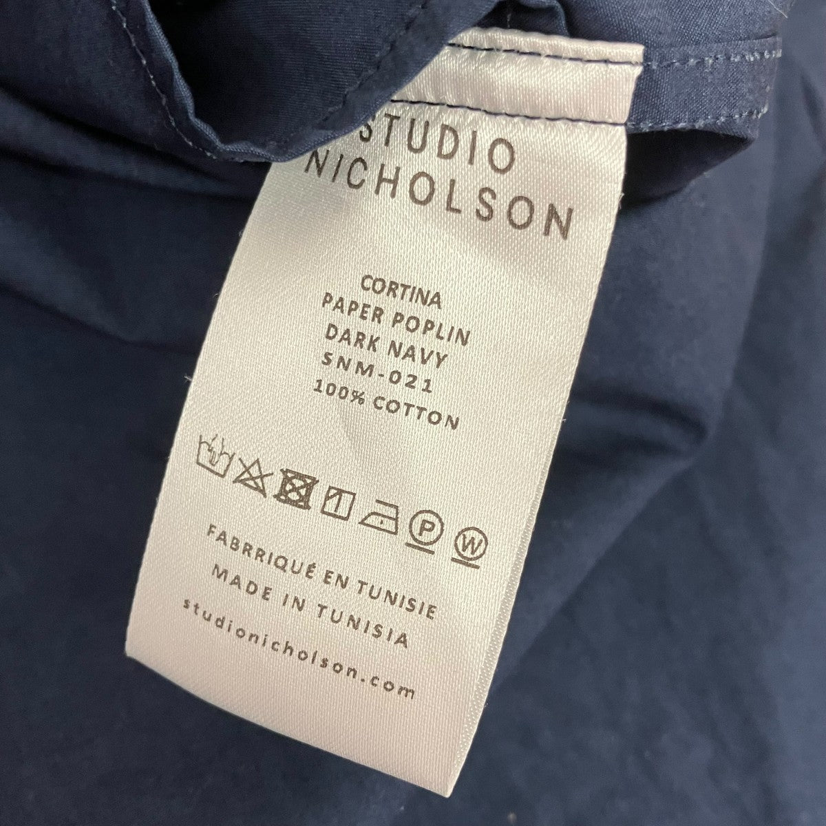 STUDIO NICHOLSON バンドカラーシャツ 古着・中古-7枚目のアイテム画像