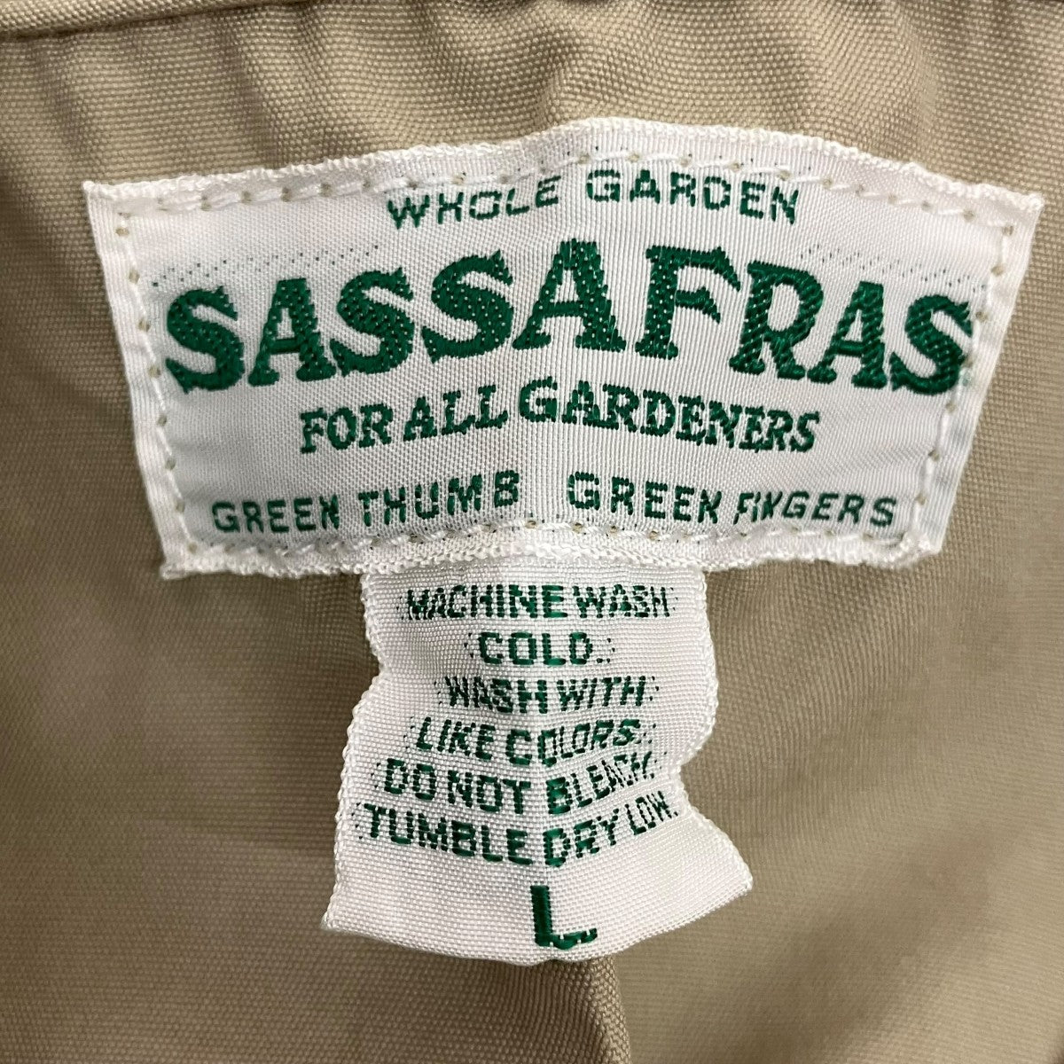 SASSAFRAS ジップアップベスト 古着・中古-4枚目のアイテム画像