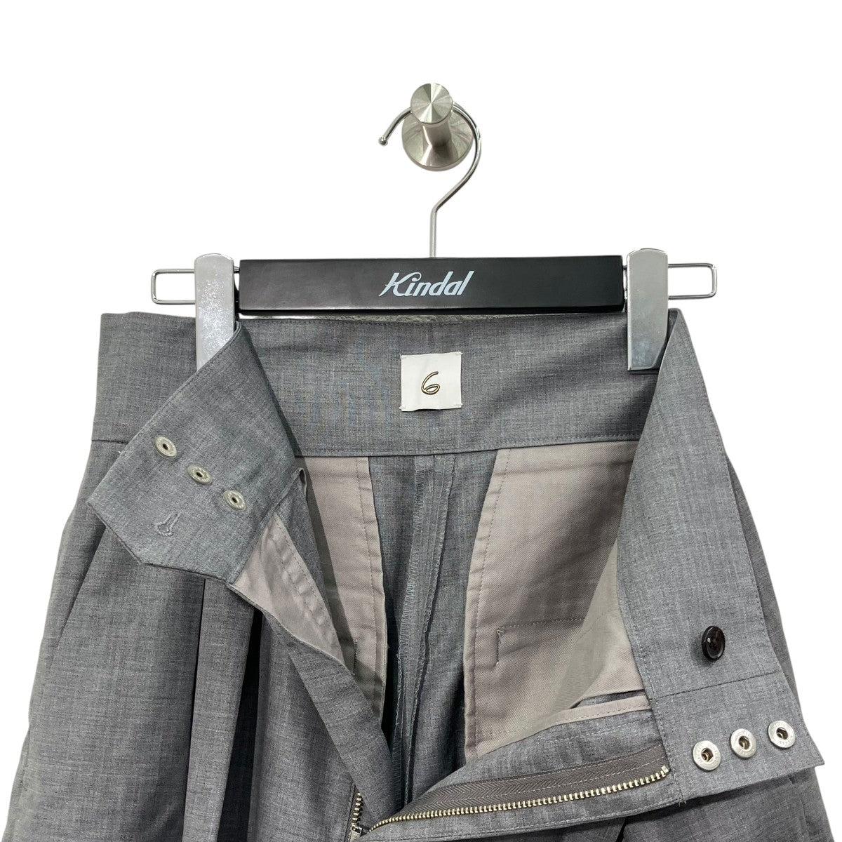 6(ROKU) BEAUTY＆YOUTH WOOL CHINZES PANTSワイドパンツ8614-202-0115 古着・中古-3枚目のアイテム画像