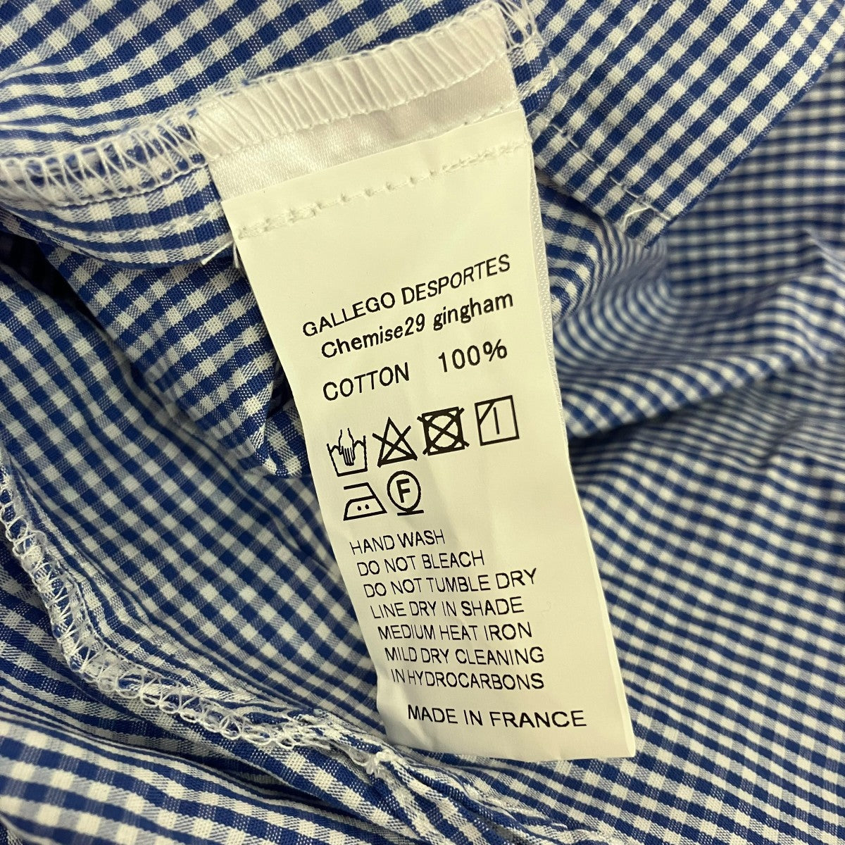 GALLEGO DESPORTES GINGHAM CHECKギンガムチェック長袖シャツ 古着・中古-6枚目のアイテム画像