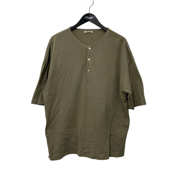 AURALEE(オーラリー) HIGH GAUGE PIQUE DOUBLE CLOTH HENLEY NECK