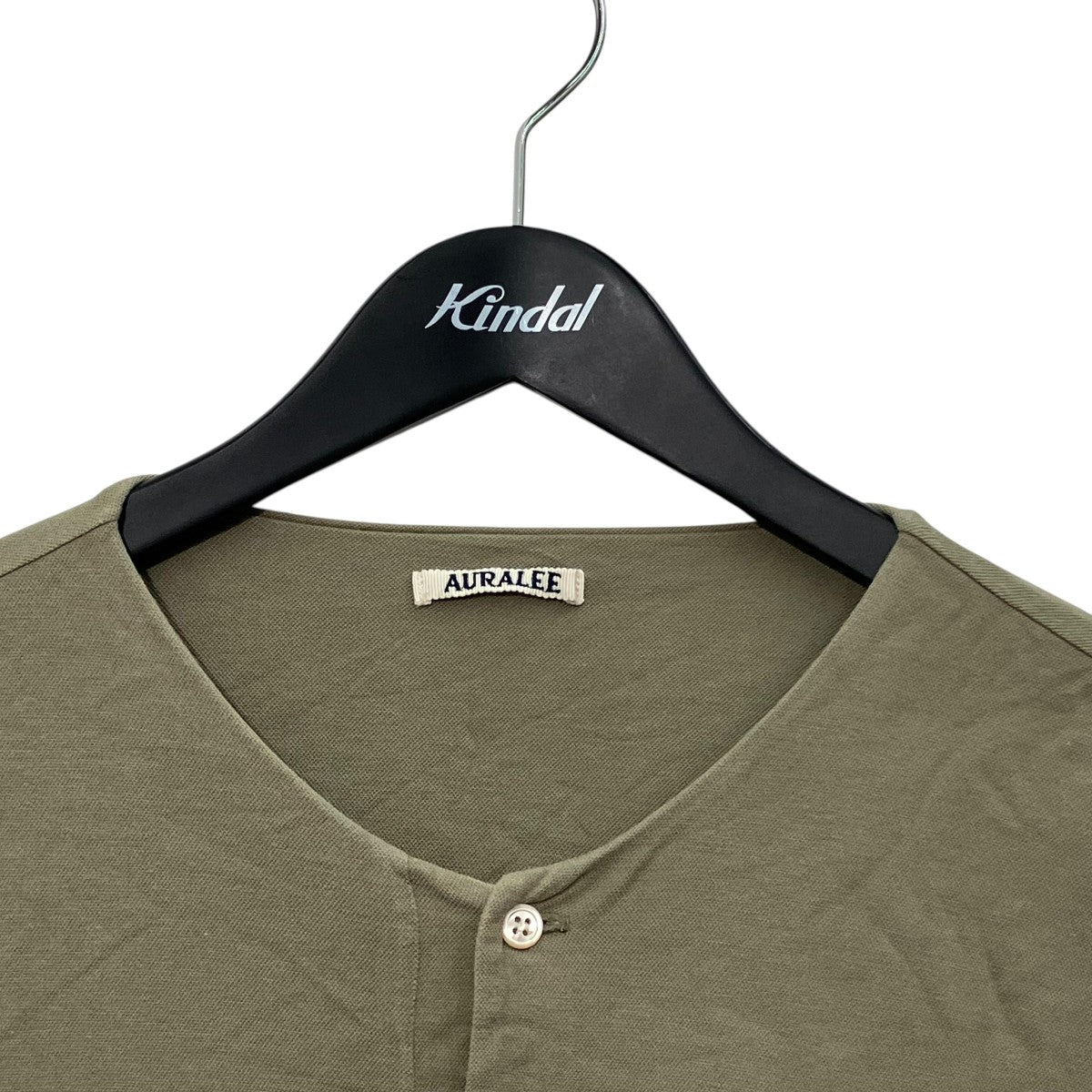 AURALEE(オーラリー) HIGH GAUGE PIQUE DOUBLE CLOTH HENLEY NECK
