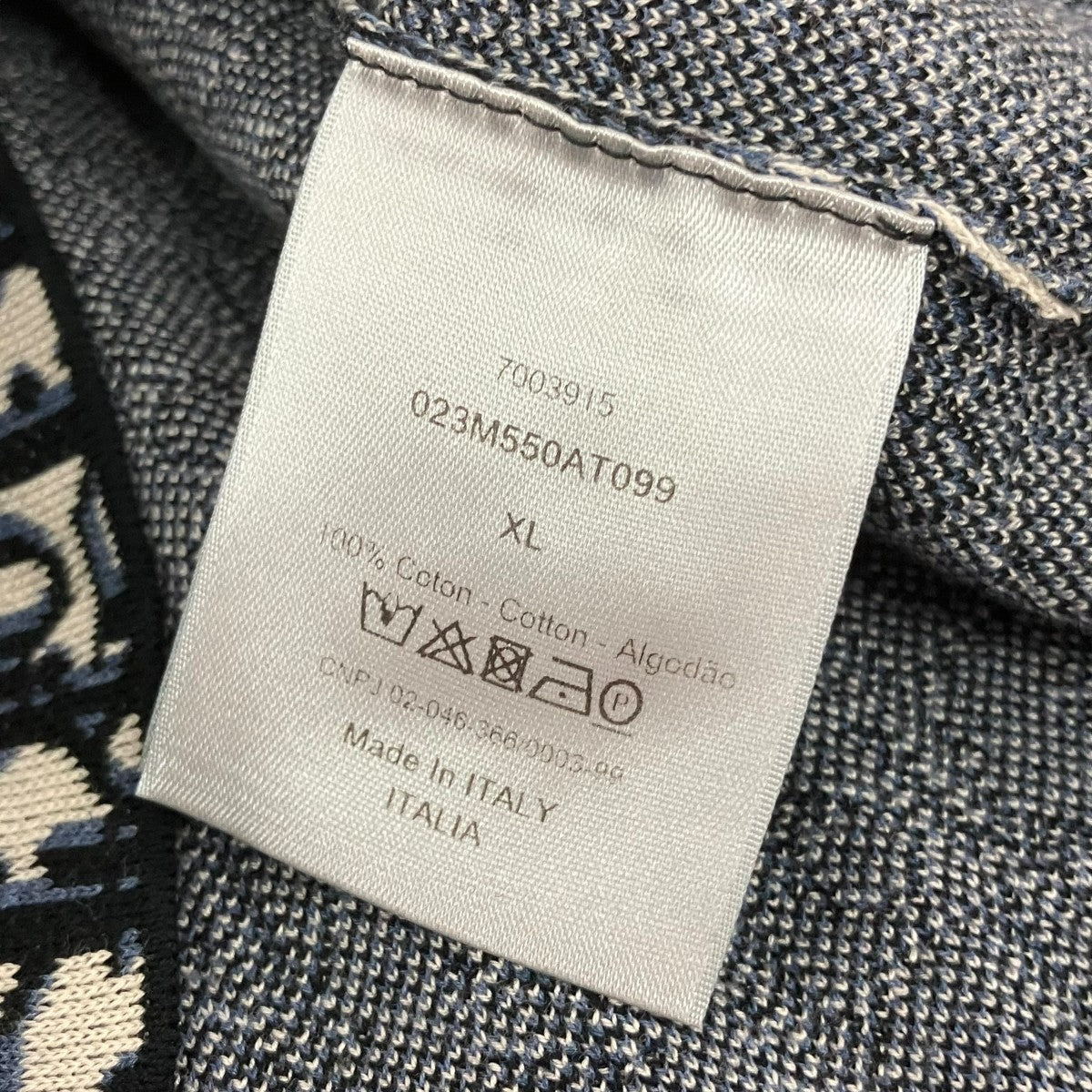 Oblique Overshirt総柄ニットシャツ023M550AT099