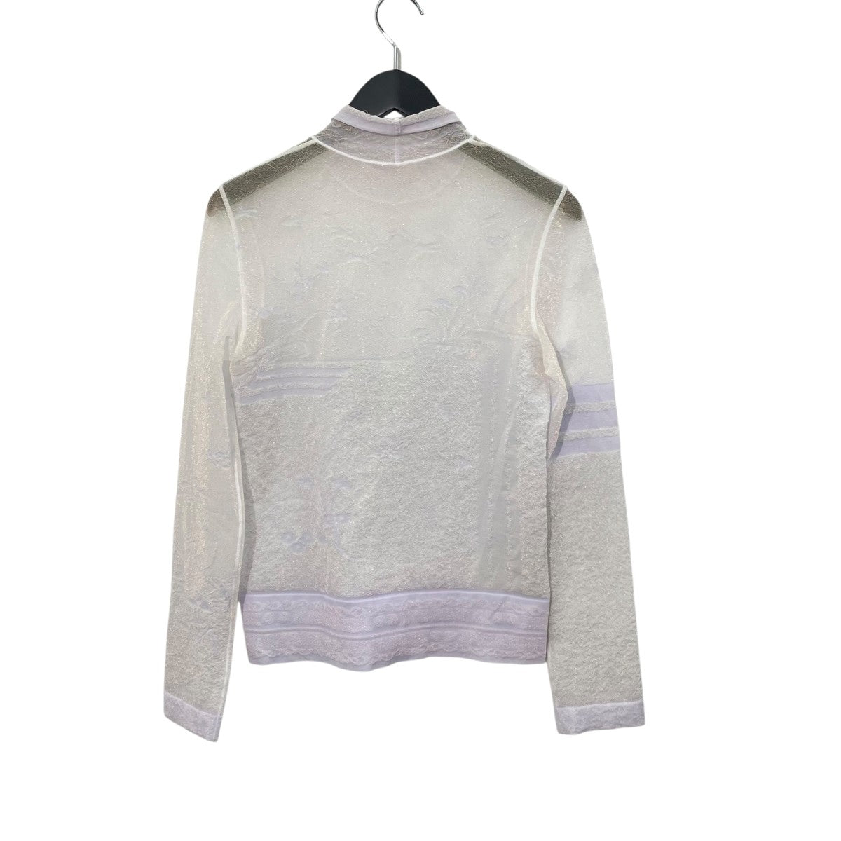 Nature Pattern Sheer Knitted High Neck TopハイネックカットソーMM25SS-KN062