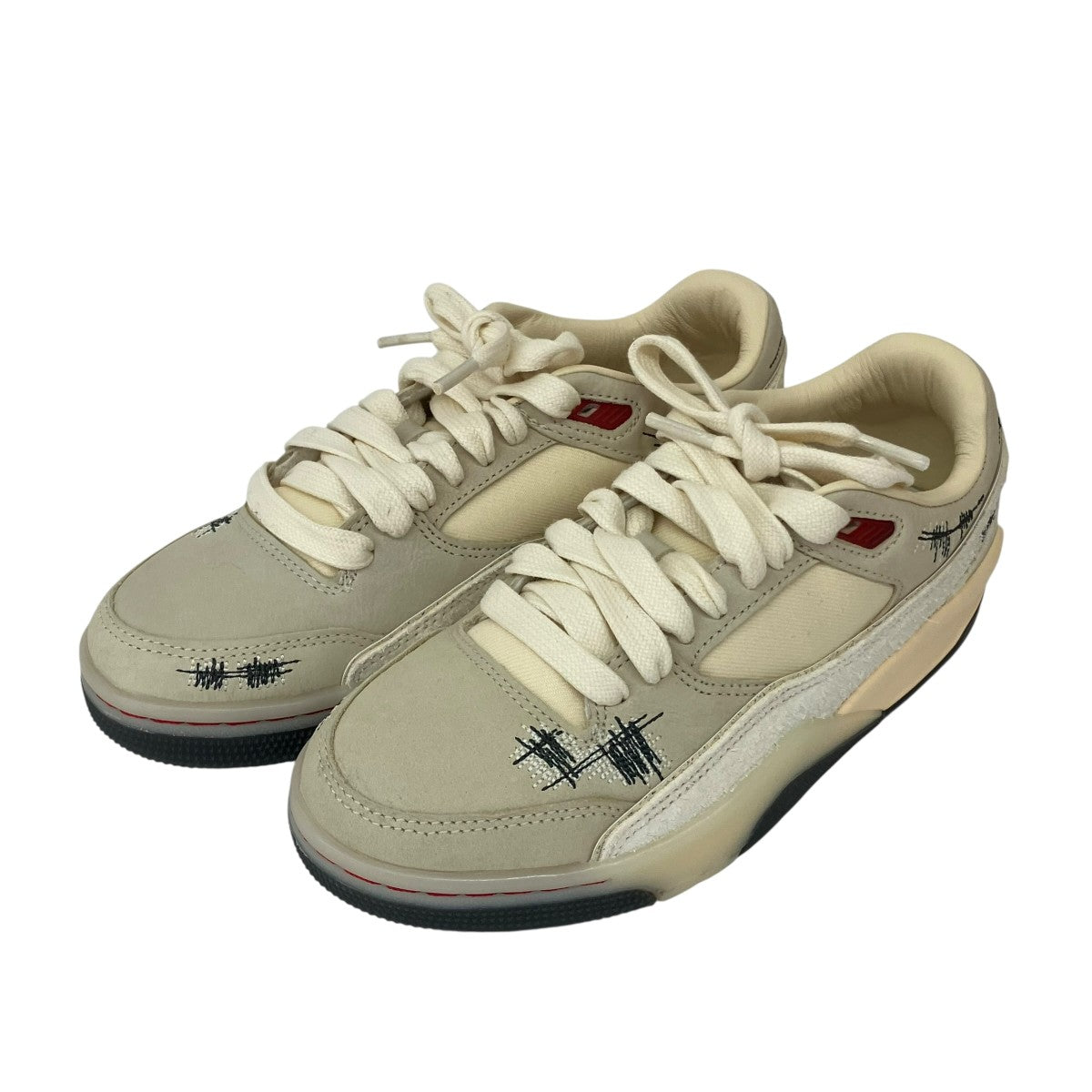 NIKE×WHO DECIDES WAR Jordan Flight Court MuslinローカットスニーカーHQ2958-100 古着・中古-1枚目のアイテム画像