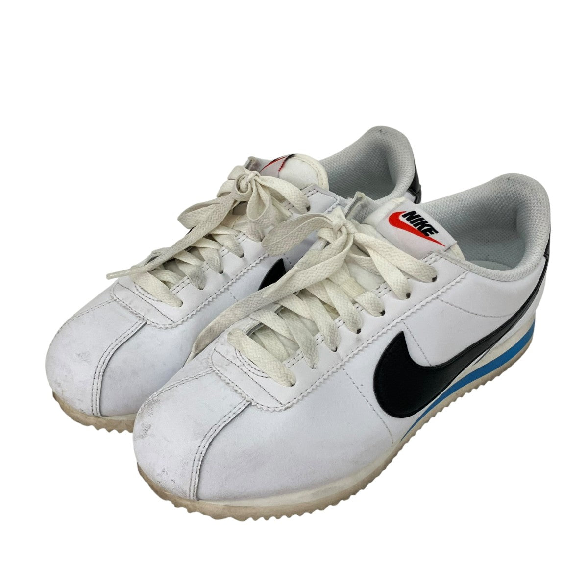 NIKE W CORTEZ WHITE BLACK-LT PHOTO BLUE-SAILローカットスニーカーDN1791-100 古着・中古-1枚目のアイテム画像
