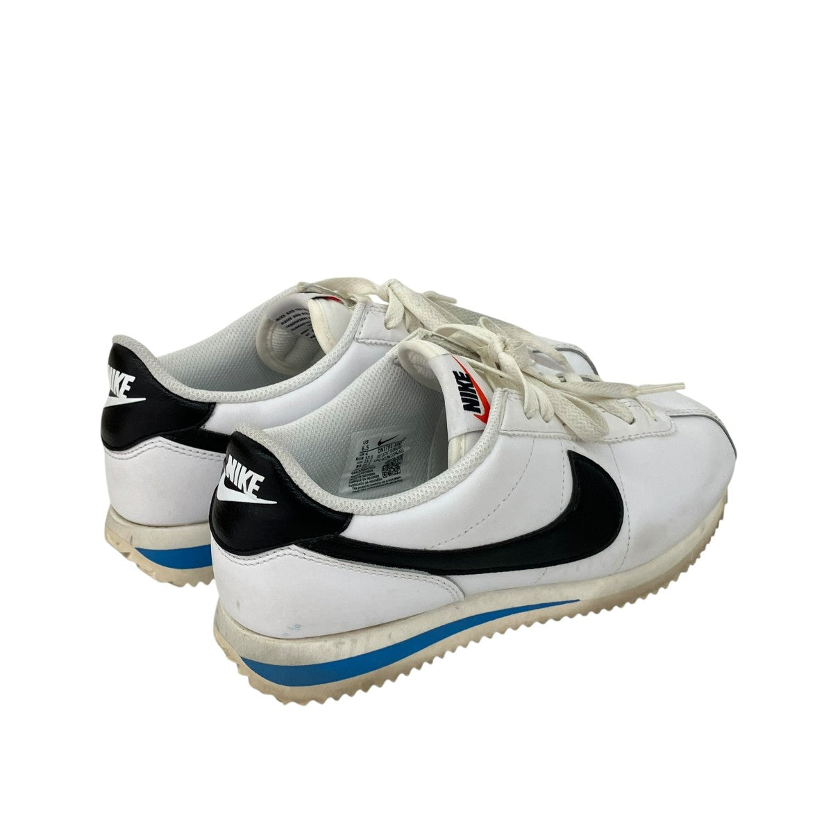 NIKE W CORTEZ WHITE BLACK-LT PHOTO BLUE-SAILローカットスニーカーDN1791-100 古着・中古-2枚目のアイテム画像