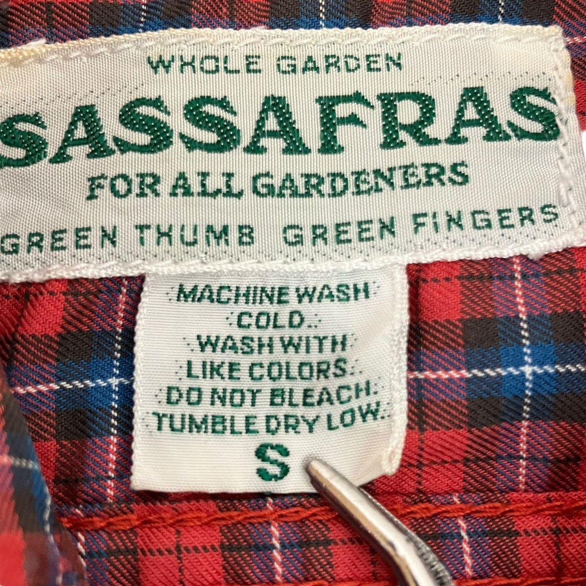 SASSAFRAS チェック長袖シャツ 古着・中古-7枚目のアイテム画像