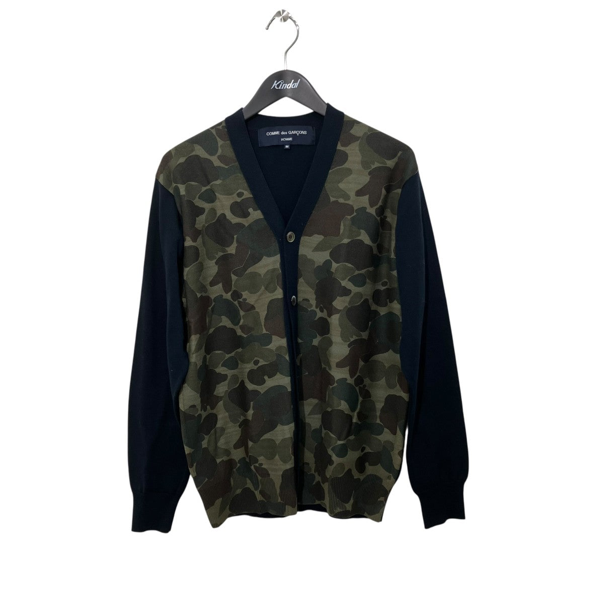 COMME des GARCONS HOMME カモフラージュニットカーディガンHT-N002 古着・中古-1枚目のアイテム画像