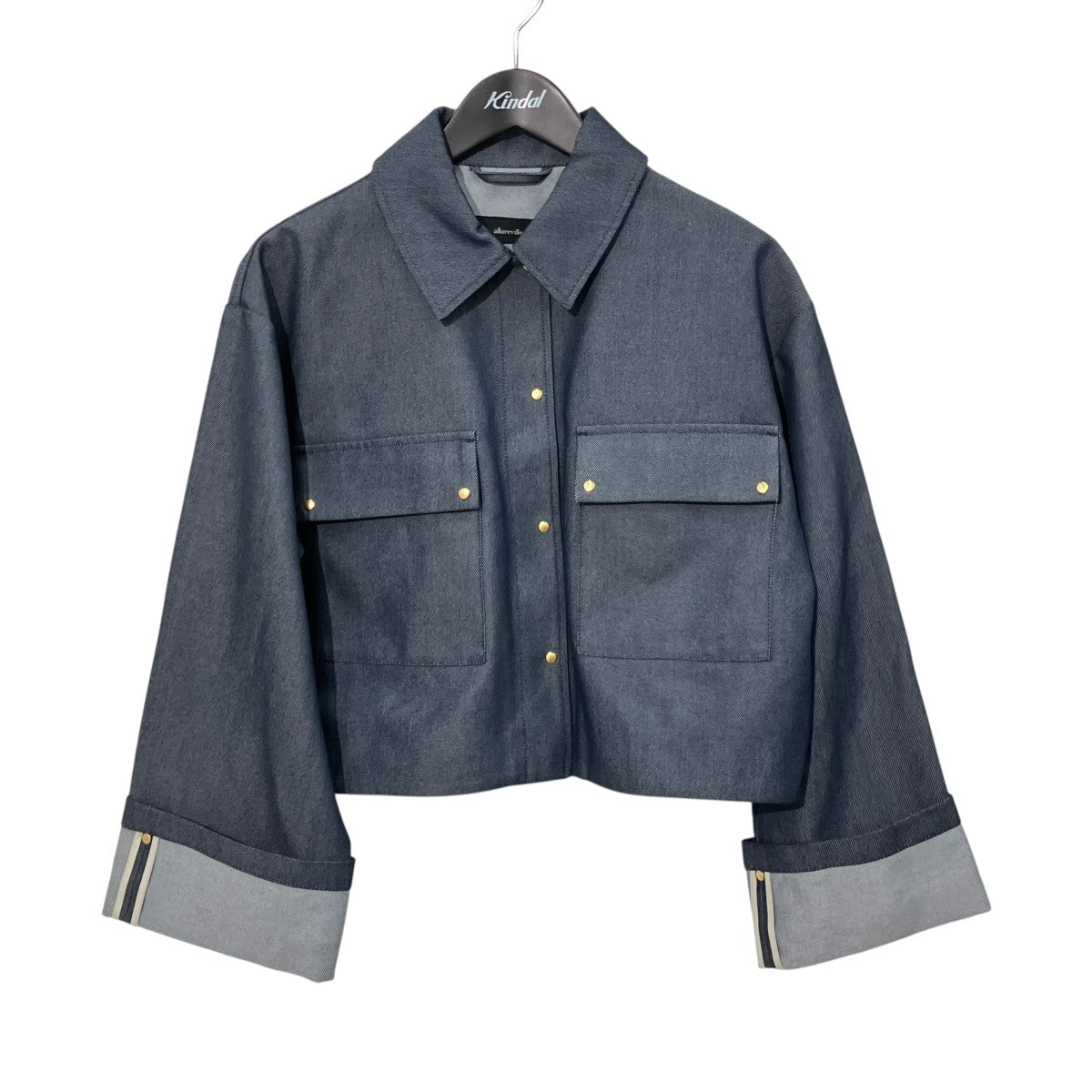 allureville 25AWリジッドデニムライクブルゾンデニムジャケット202520-19-010-65-020 古着・中古-1枚目のアイテム画像