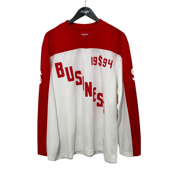 supreme pulloveshirts シュプリーム美品 Supreme(シュプリーム) Business Hockey JerseyVネックホッケーシャツ