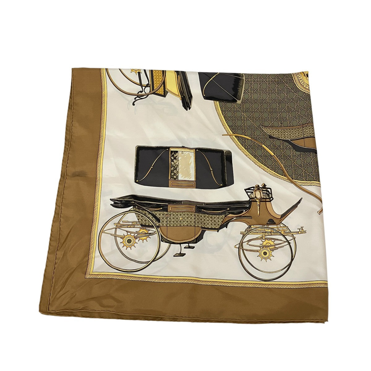 HERMES 折り畳み式幌の馬車スカーフ 古着・中古-1枚目のアイテム画像